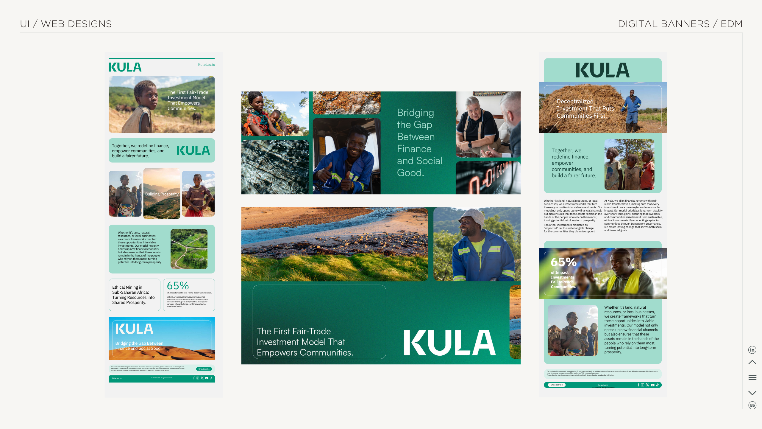 KULA UI and digital design banners